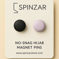 Black-Pale Llilac Hijab Magnet Pins