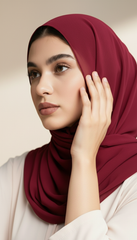 Plain Georgette - Burgundy
