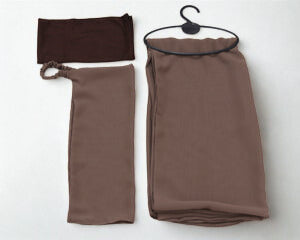 3 Pcs Hijab & Niqab Set - Chestnut