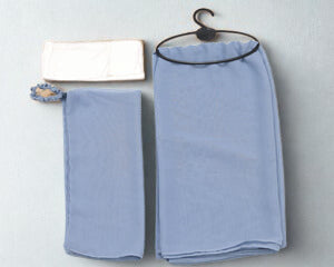 3 Pcs Hijab Niqab Set Pastel Blue