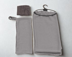 3 Pcs Hijab & Niqab Set - Stone