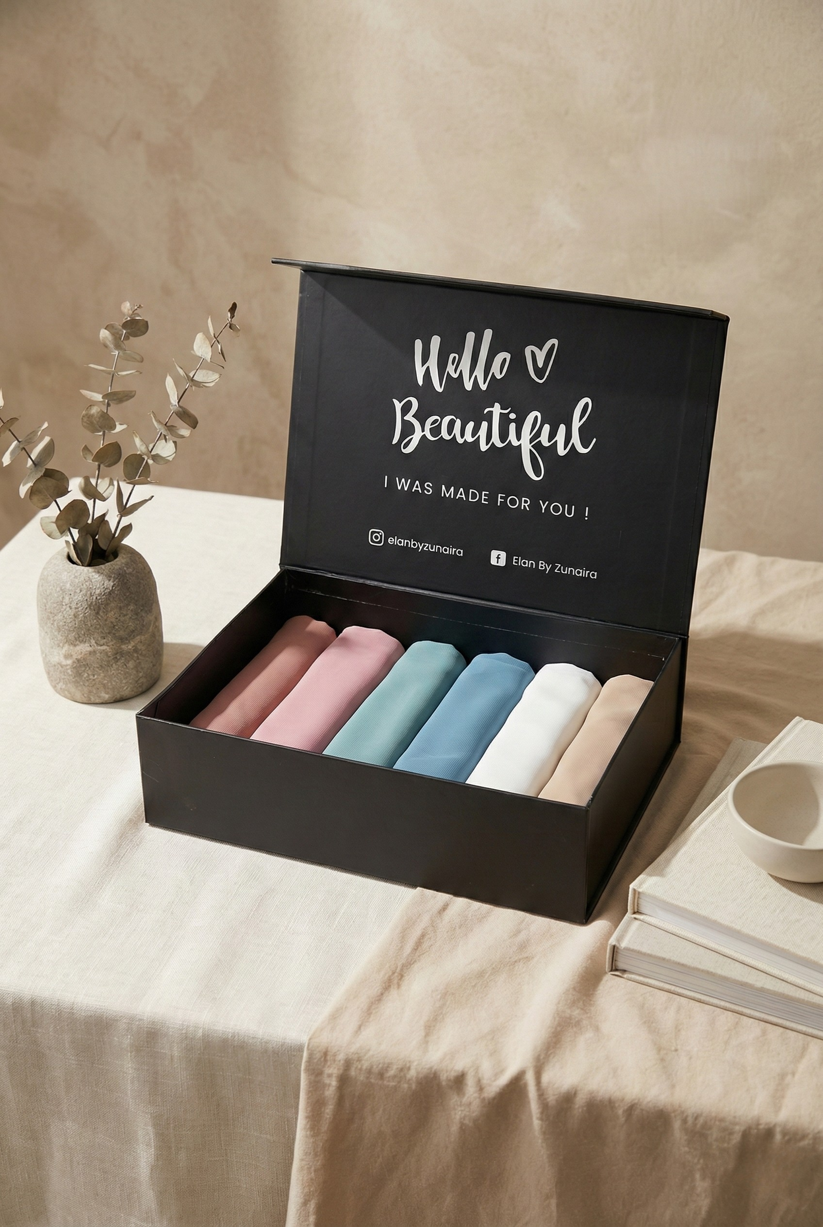 Georgette Hijab Box - Soft Serenity