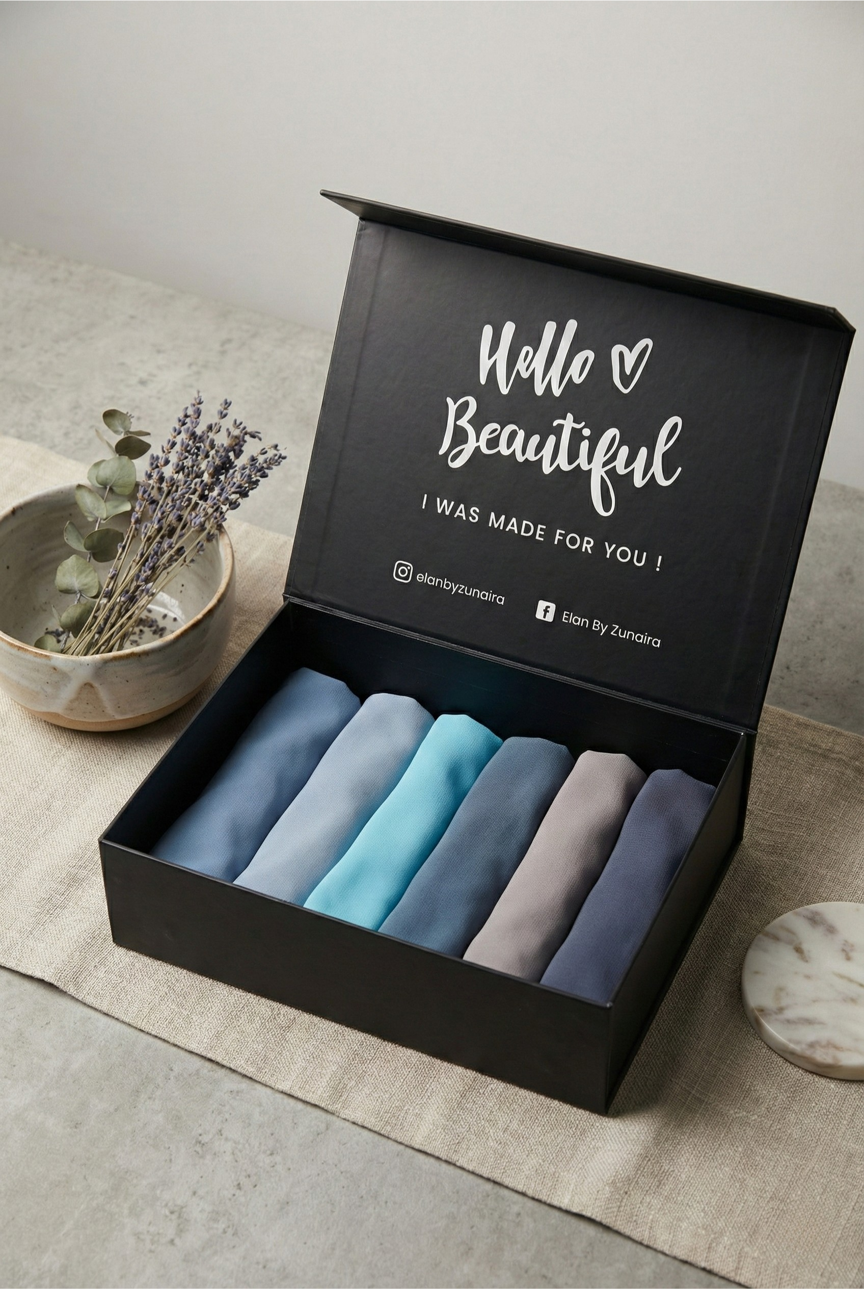 Georgette Hijab Box – Cool Serenity