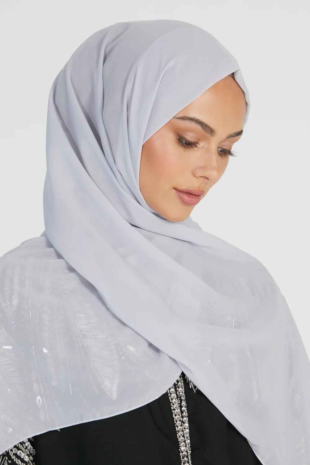 Georgette Hijab - Grey