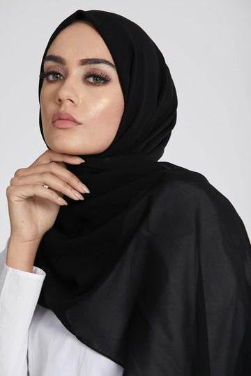 Plain Georgette - Black