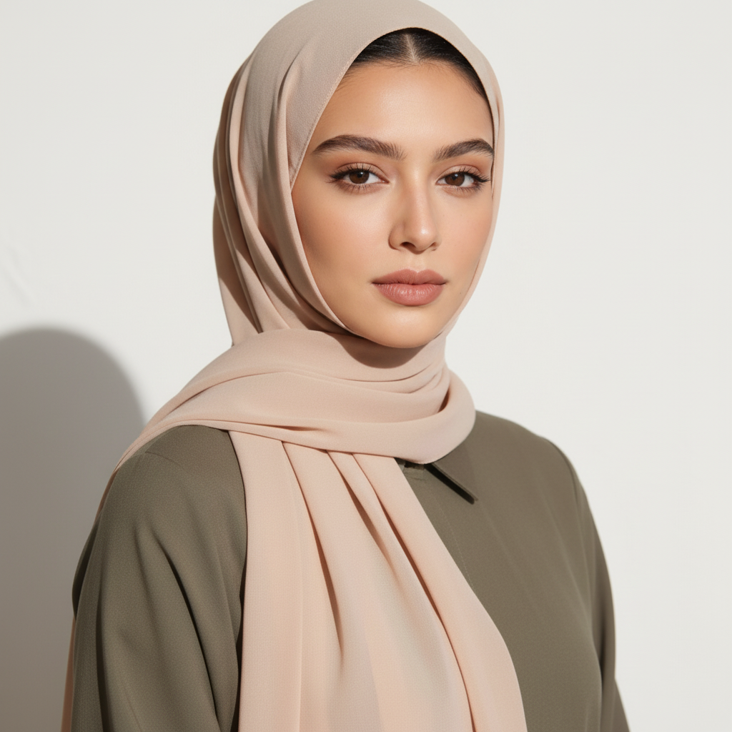 Georgette Hijab - Beige