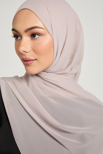 Georgette Hijab - Blush Taupe