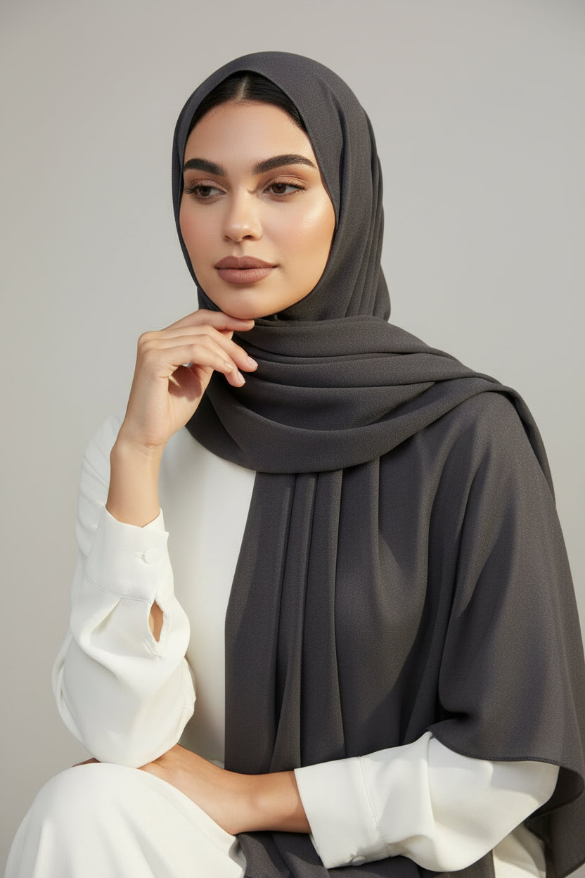 Chiffon Georgette - Charcoal