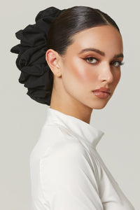 Chiffon Hijab Scrunchie- Black