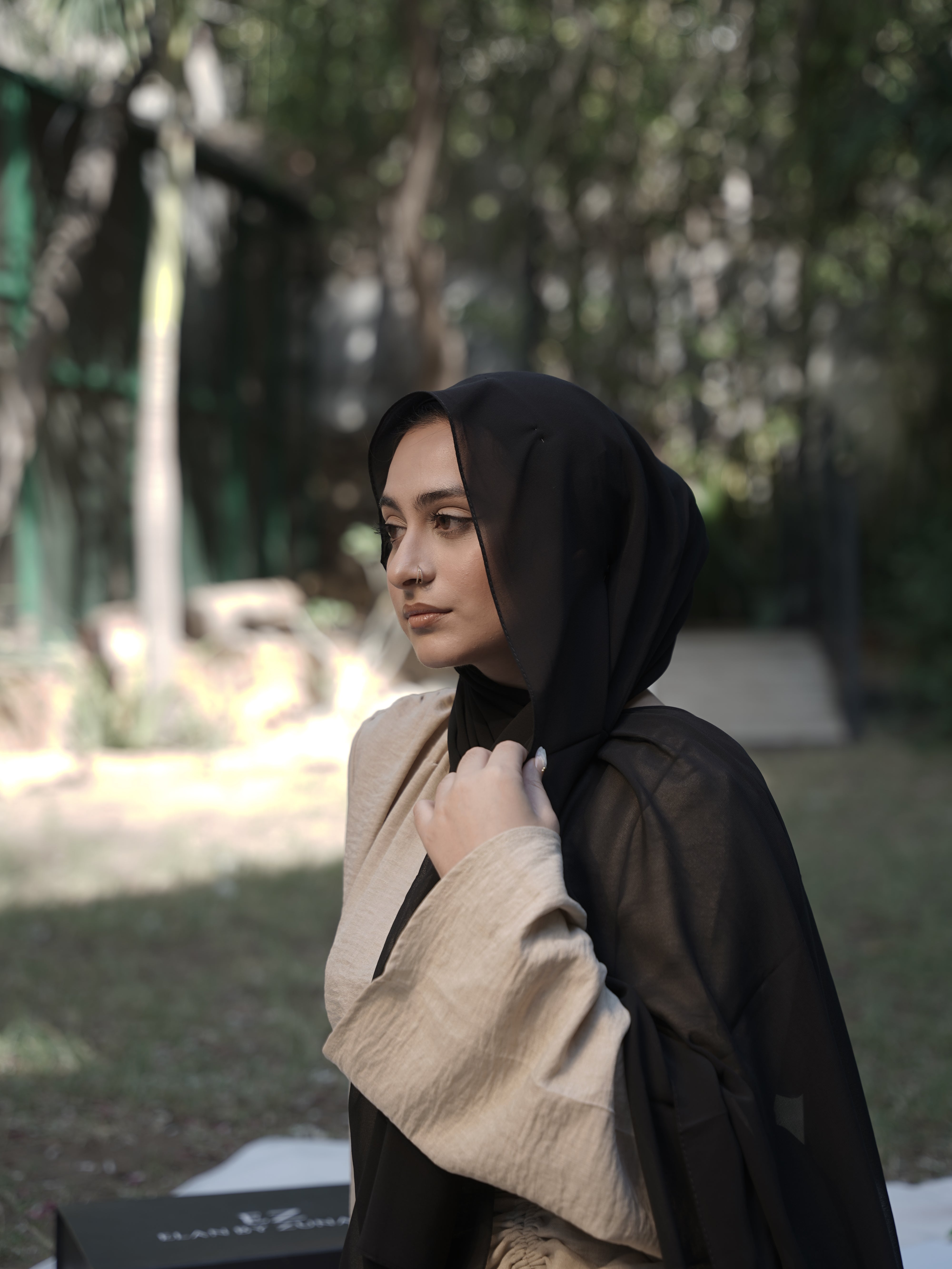 Plain Georgette - Black