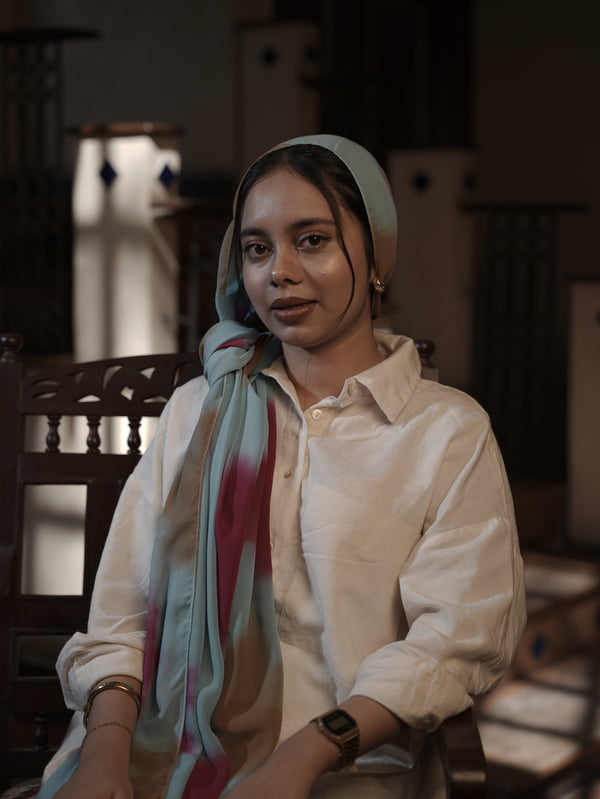 Printed Georgette Hijab - Oasis Bloom