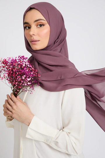 Georgette Hijab - Mulberry Haze
