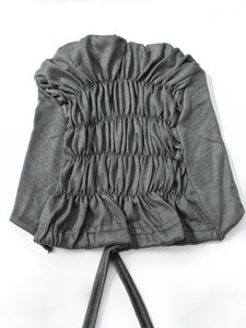 Essential Ruched Hijab Cap - Charcoal
