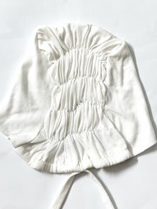 Essential Ruched Hijab Cap - White