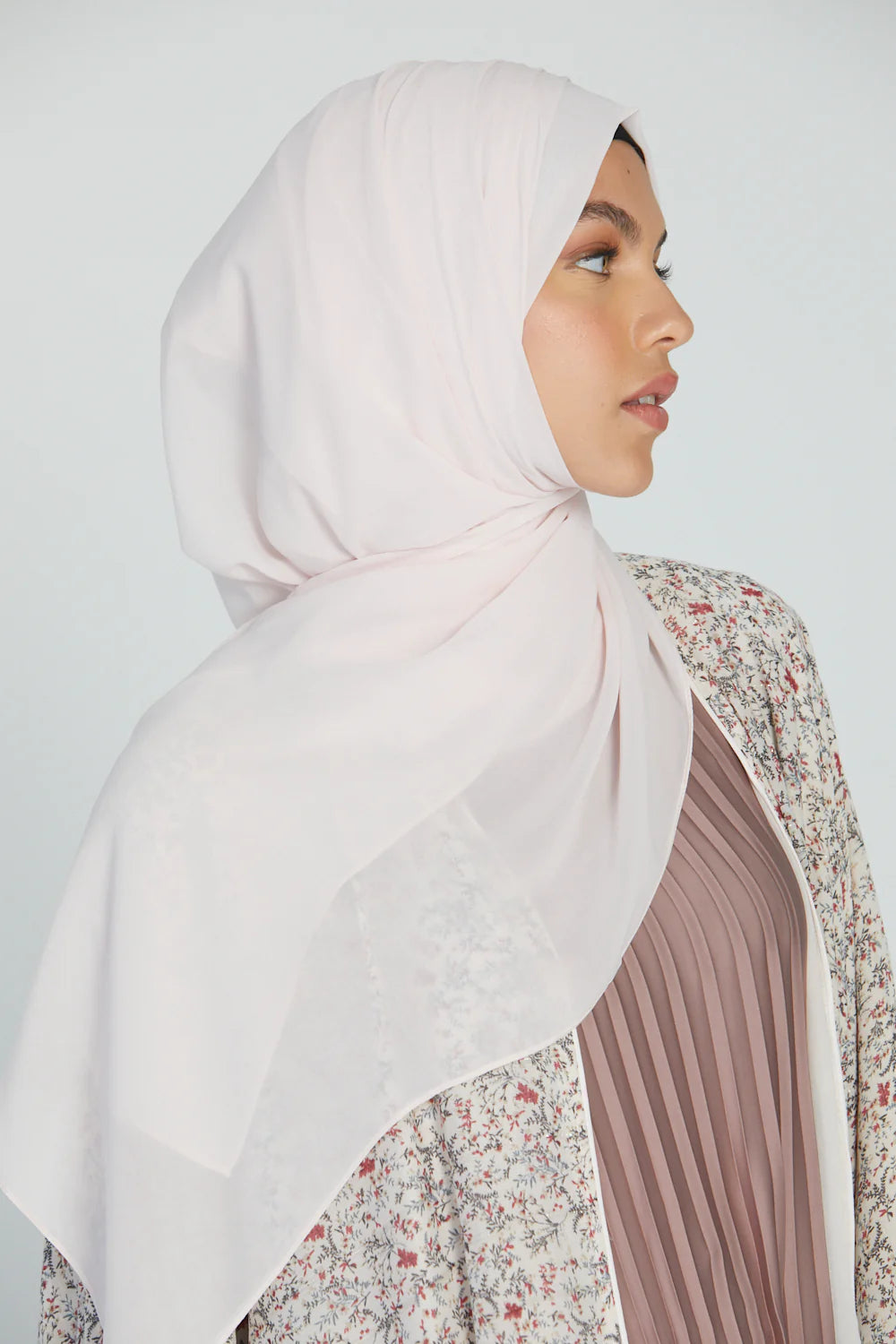 Georgette Hijab - Light Blush