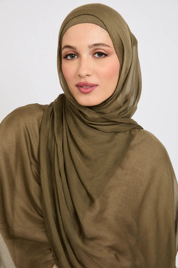 Modal Hijab - Smokey Olive
