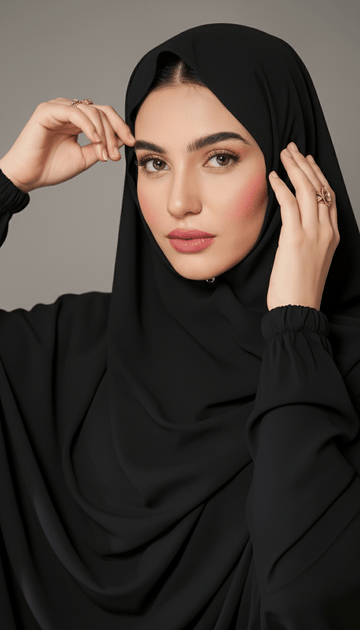 Namaz Gown - Jet Black