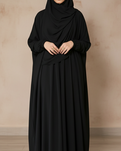Namaz Gown - Jet Black