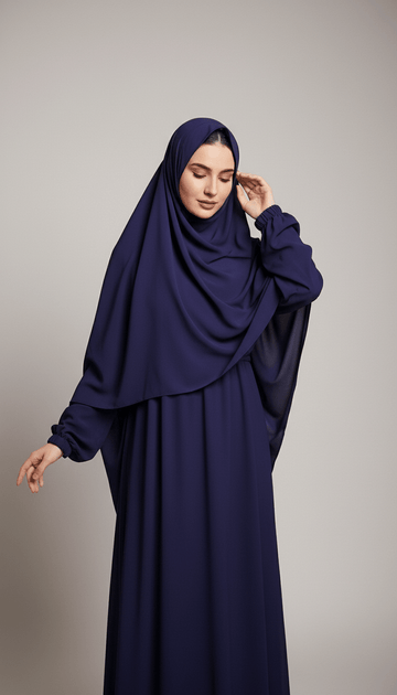 Navy Blue Namaz Gown