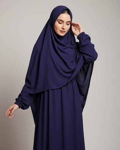 Navy Blue Namaz Gown