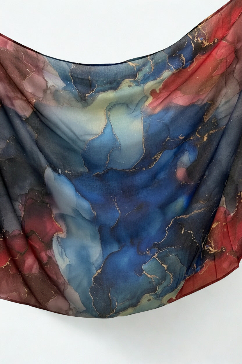 Printed Modal - Noir Sapphire Luxe