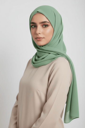 Georgette Hijab - Pistachio