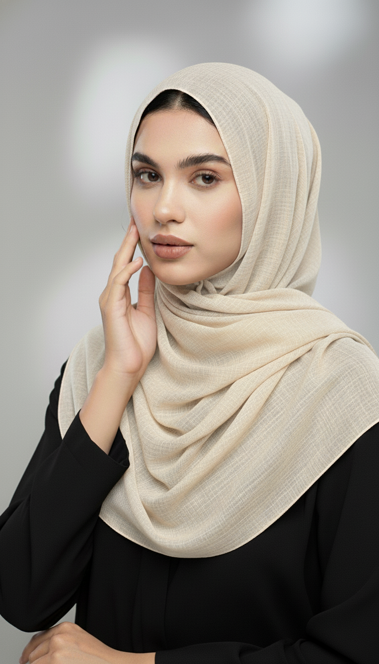 Turkish Lawn Hijab - Platinum