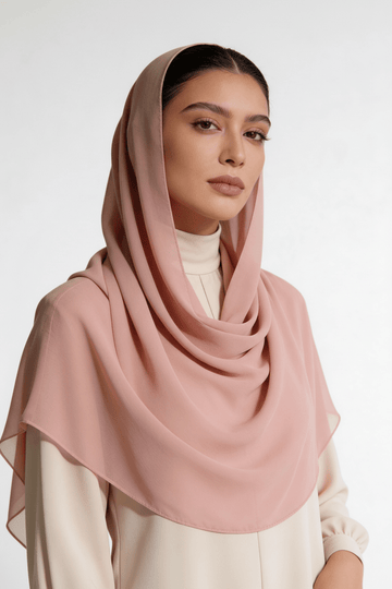 Georgette Hijab - Rose