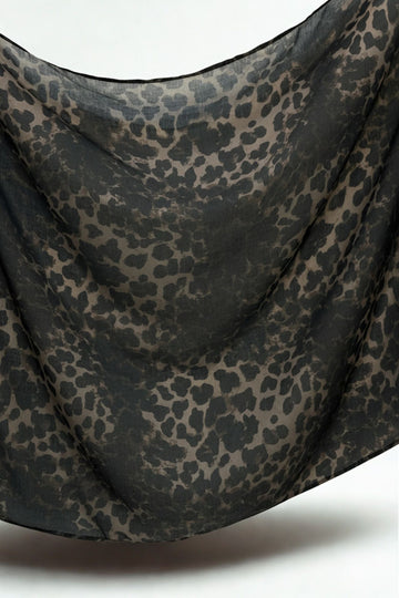 Printed Modal - Smoky Leopard