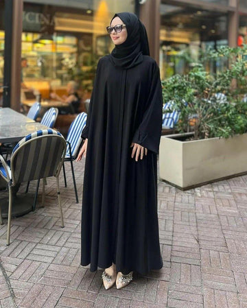 Noir Grace Abaya With Hijab