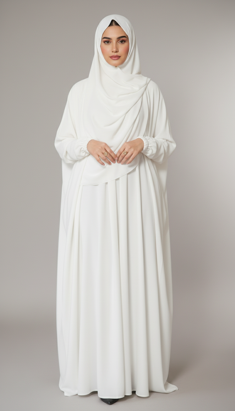 Namaz Gown - White