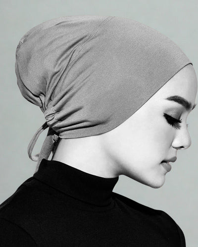 Bamboo Full Coverage Hijab Cap - Black