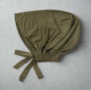 Bamboo Full Coverage Hijab Cap - Olive Green