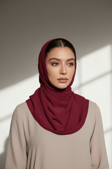 Plain Georgette - Burgundy