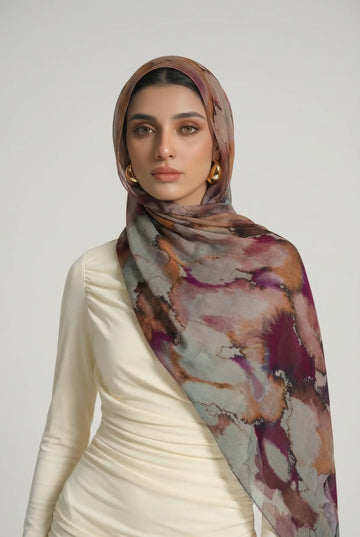 Watercolor Floral – Georgette Hijab